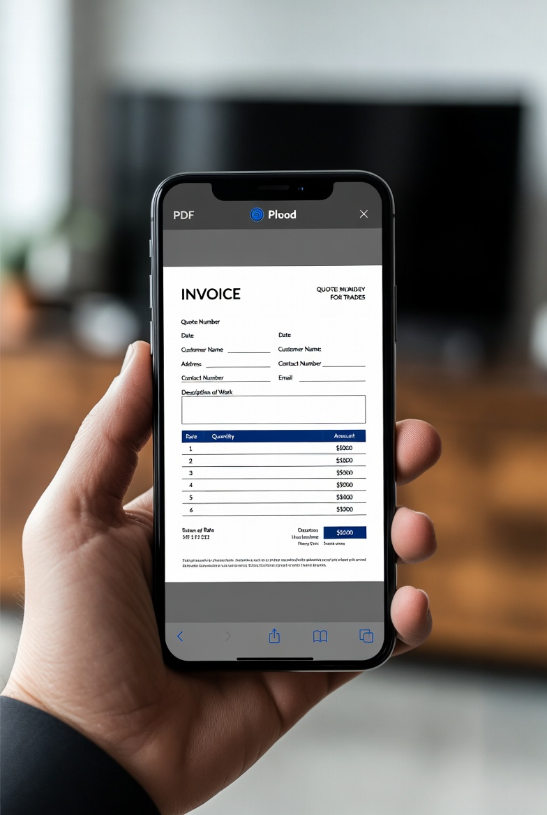 Professional quote on mobile